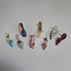 Collection Of 8 Miniature Collectible Shoe Figurines